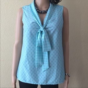 Banana Republic White Blue Tank Top Shirt